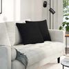 vidaXL Coussins de canap&eacute; 2 pcs Noir 45 x 45 cm tissu
