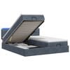 vidaXL Lit coffre avec matelas et LED Gris fonc&eacute; 160 x 200 cm Velours