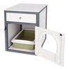 Kerbl Armoire &agrave; liti&egrave;re pour chat Ida 45x58x60 cm Blanc et bleu