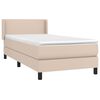 vidaXL Sommier à lattes de lit avec matelas Cappuccino 100x200 cm