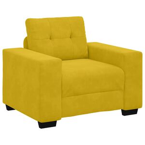 vidaXL Fauteuil canap&eacute; jaune 100x78x80 cm velours
