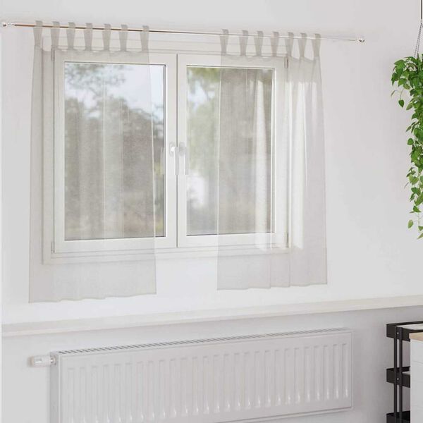 vidaXL Rideau en Voile 2 pcs Crème 140 x 140 cm Polyester