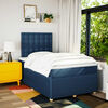vidaXL Sommier &agrave; lattes de lit avec matelas Bleu 120x200 cm Tissu