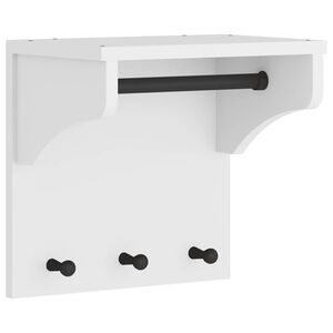 vidaXL Porte-manteau mural SANDNES blanc 43x30x42 cm bois massif pin