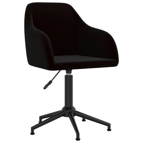 vidaXL Chaises pivotantes &agrave; manger lot de 6 noir velours