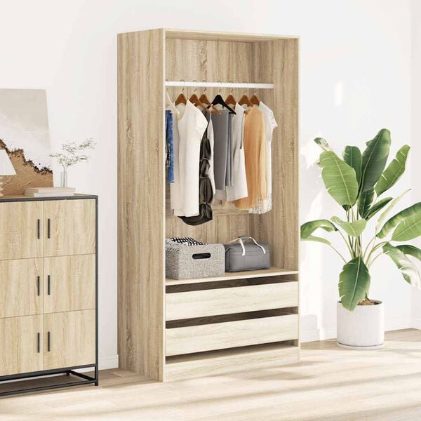 vidaXL Garde-robe Ch&ecirc;ne sonoma 100x50x200 cm Bois d'ing&eacute;nierie