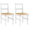vidaXL Chaises &agrave; manger lot de 2 PANAMA blanc bois massif de pin