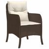 vidaXL Ensemble de salle &agrave; manger pour jardin 7 pcs Marron polyrotin