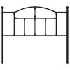 vidaXL T&ecirc;te de lit m&eacute;tal noir 107 cm