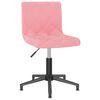 vidaXL Chaise pivotante de bureau Rose Velours