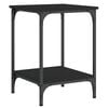 vidaXL Table basse noir 40x40x55 cm bois d'ing&eacute;nierie