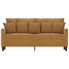 vidaXL Canap&eacute; &agrave; 2 places Marron 140 cm Velours