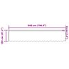 vidaXL Rideau en Dentelle Floral Blanc 120 x 500 cm Polyester
