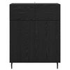 vidaXL Buffet Ch&ecirc;ne noir 69,5 x 34 x 90 cm Bois d'ing&eacute;nierie