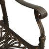 vidaXL Ensemble de bistrot 3 pcs bronze aluminium coul&eacute;