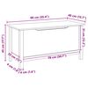 vidaXL Bo&icirc;te de rangement Hill Blanc et marron miel 90 x 40 x 45 cm