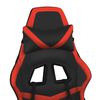 vidaXL Chaise de jeu de massage Noir et rouge Similicuir