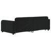 vidaXL Lit de jour avec gigogne et tiroirs sans matelas noir 90x200 cm