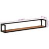 vidaXL &Eacute;tag&egrave;res murales 2 pcs 110x17x17 cm bois massif d'acacia et fer