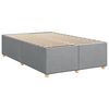 vidaXL Sommier &agrave; lattes de lit et matelas gris clair 120x190 cm tissu