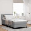 vidaXL Lit &agrave; ressorts avec matelas Gris clair 200 x 100 cm tissu