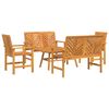 vidaXL Ensemble de salon de jardin 5 pc Marron Bois d'Acacia Massif