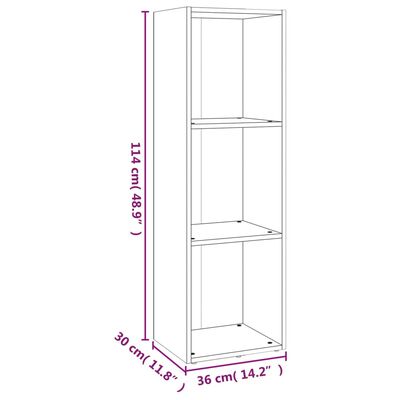 vidaXL Bibliothèque/Meuble TV sonoma gris 36x30x114 cm bois ingénierie