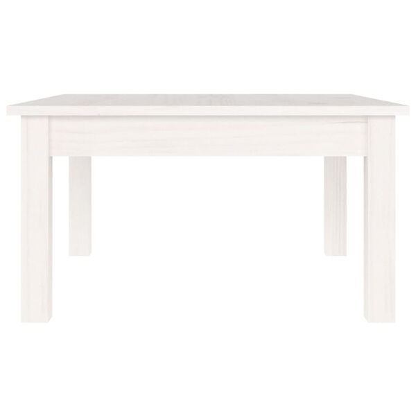 vidaXL Table basse Blanc 55x55x30 cm Bois massif de pin