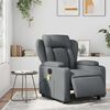 vidaXL Fauteuil de massage inclinable électrique gris similicuir