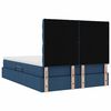 vidaXL Lit avec rangement et matelas Bleu 140 x 200 cm Polyester