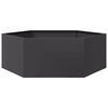 vidaXL Jardini&egrave;re noir hexagone 138x120x45 cm acier