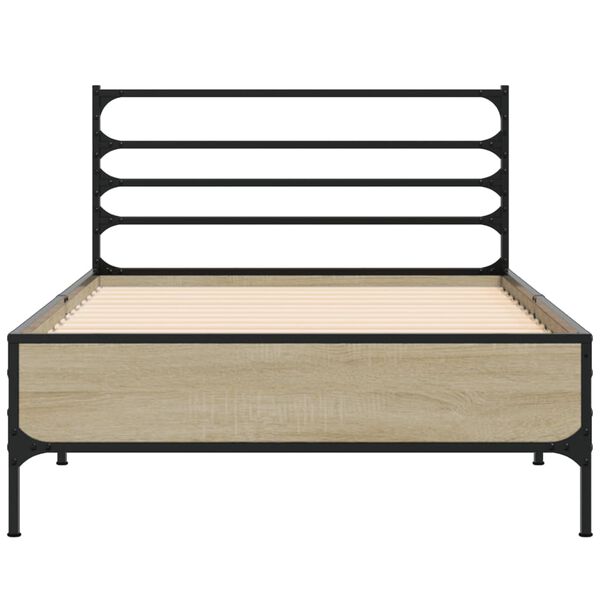 vidaXL Cadre de lit sans matelas ch&ecirc;ne sonoma 90x190 cm