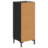vidaXL Buffet Ch&ecirc;ne noir 34,5 x 34 x 90 cm Bois d'ing&eacute;nierie
