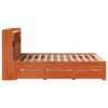 vidaXL Lit biblioth&egrave;que sans matelas cire marron 140x190 cm pin massif
