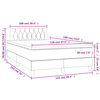 vidaXL Sommier &agrave; lattes de lit et matelas LED rose 120x190 cm velours