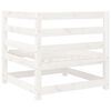 vidaXL Salon de jardin 6 pcs blanc bois de pin massif