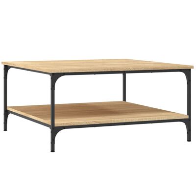 vidaXL Table basse chêne sonoma 80x80x40 cm bois d'ingénierie