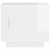 vidaXL Table basse blanc brillant 51x50x45 cm bois d'ing&eacute;nierie