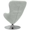vidaXL Fauteuil &oelig;uf Gris clair Velours