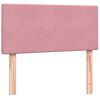 vidaXL Sommier &agrave; lattes de lit avec matelas rose 80x220 cm velours