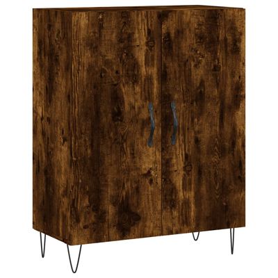 vidaXL Buffet chêne fumé 69,5x34x90 cm bois d'ingénierie