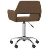 vidaXL Chaises pivotantes &agrave; manger lot de 2 marron tissu