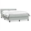 vidaXL Sommier &agrave; lattes de lit et matelas gris clair 140x210cm velours
