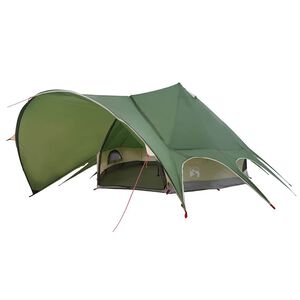 vidaXL Tente Teepee 9 personnes Vert et gris 502 x 502 x 297 cm