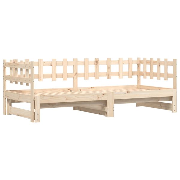 vidaXL Lit coulissant sans matelas 2x(80x200) cm Bois massif
