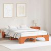 vidaXL Cadre de lit Brun cire 150 x 200 cm Pin massif