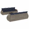 vidaXL Ensemble de canap&eacute; de jardin 9 pcs avec coussins gris r&eacute;sine tress&eacute;e