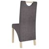 vidaXL Chaises &agrave; manger lot de 4 taupe tissu