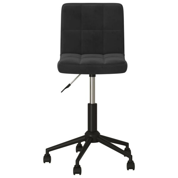 vidaXL Chaise pivotante de salle &agrave; manger Noir Velours