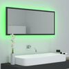 vidaXL Miroir &agrave; LED de salle de bain Gris 100x8,5x37 cm Acrylique